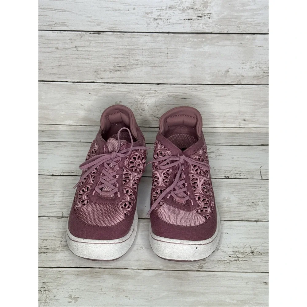 Jambu Sunny Women's Sneaker 8W Pink Mauve Floral Lace Up Shoes J4SNN53W Wide